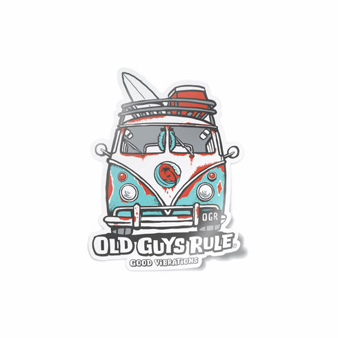 Old Guys Rule GOOD VIBES III' DECAL - FRONT VIEW